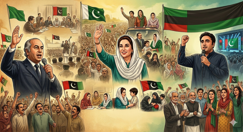 PPP Political Journey from Zulfikar Ali Bhutto to Bilawal Bhutto Zardari